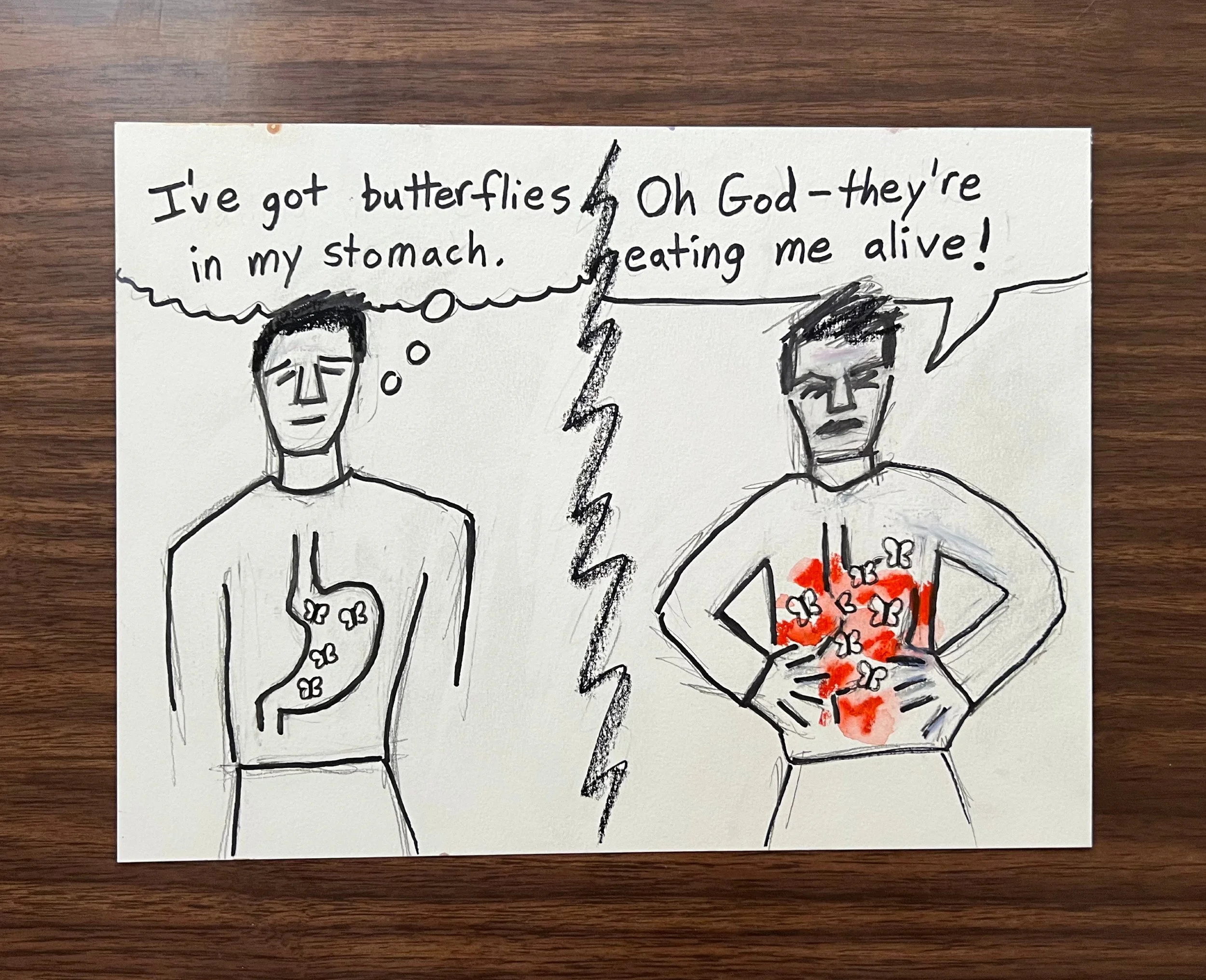 絵画 In my stomach Butterflies in my Stomach